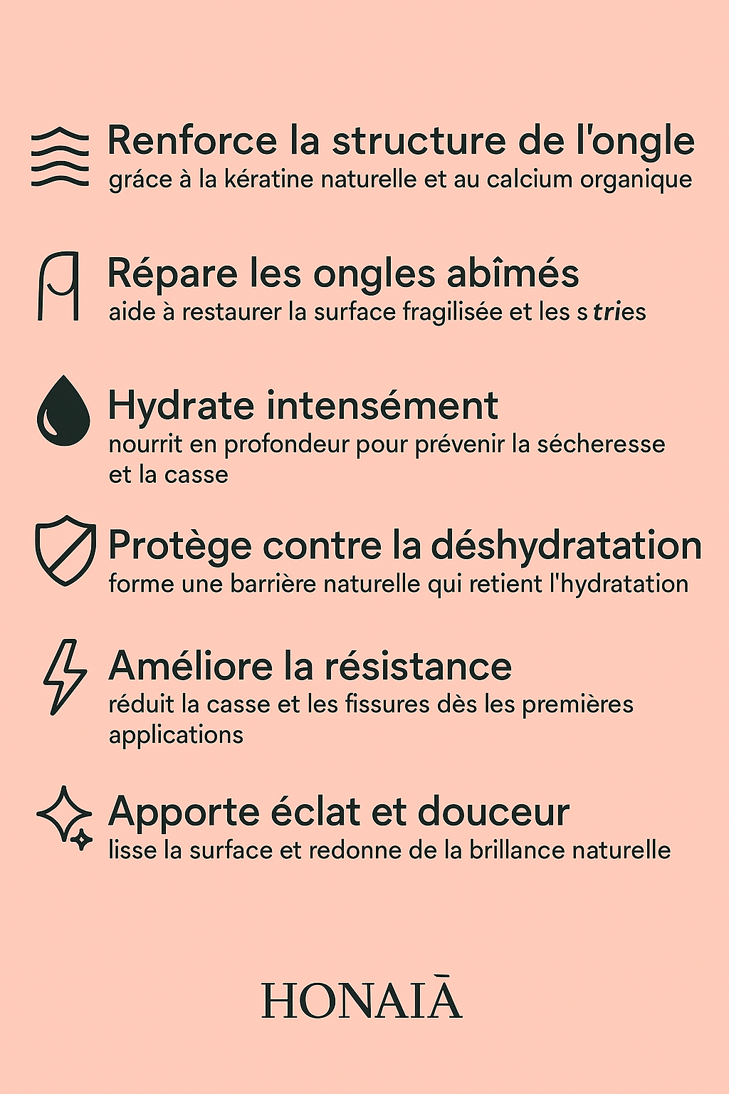 Sérum Ongles Fortifiant HONAÏA – Réparation & Nutrition Intense